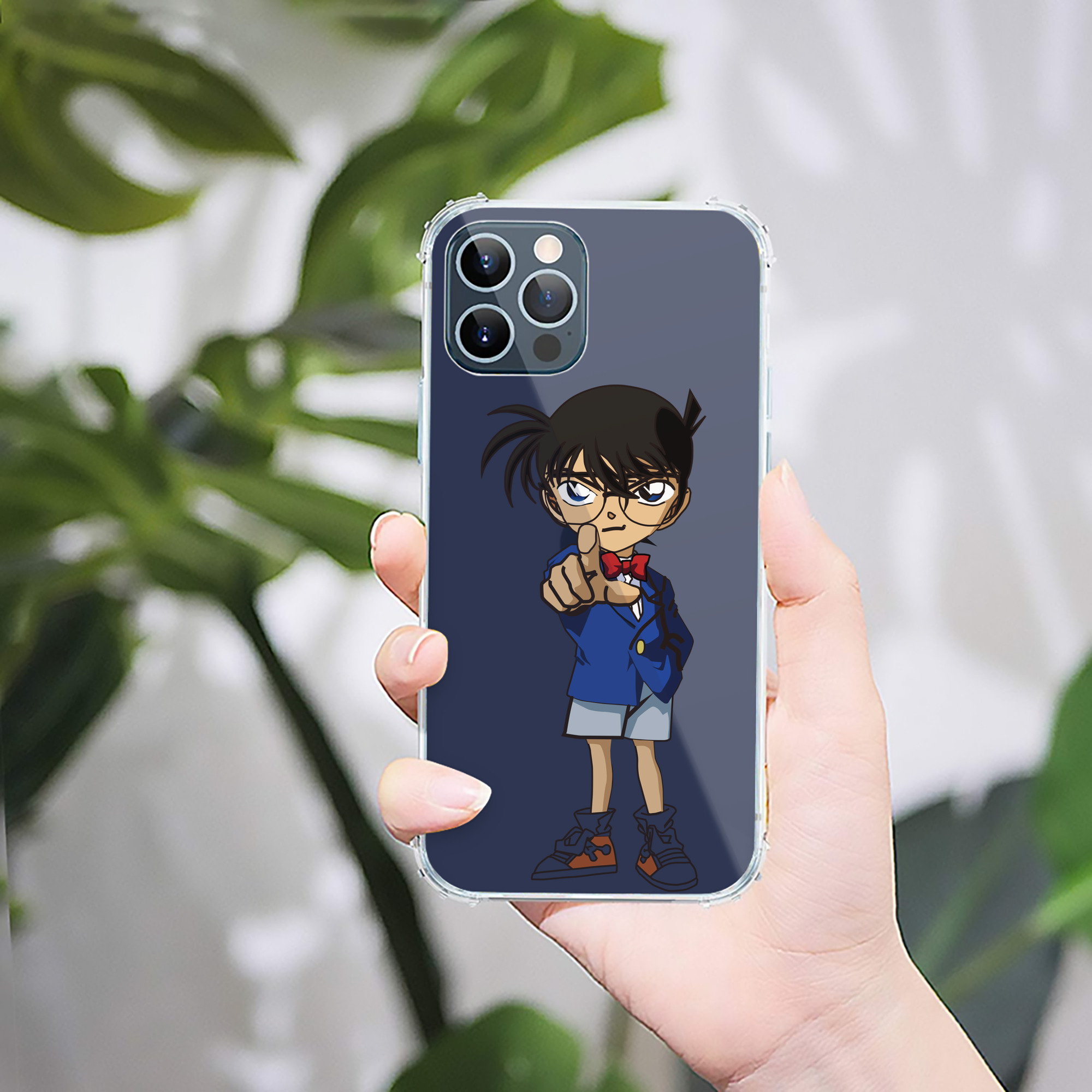 （画像用） 名探偵コナン 江戸川 コナン Detective Conan Conan Edogawa 【iPhone 12シリーズ対応】透明スマホケース（クリアソフトケース）